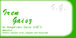 iren gaisz business card